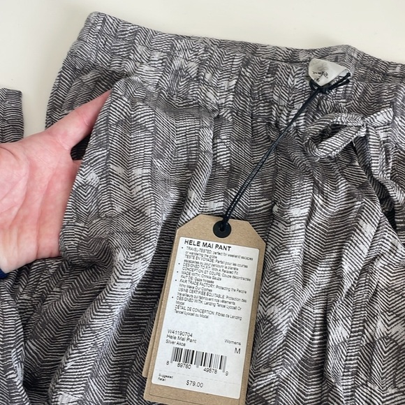 NWT PrAna Women’s Hele Mai Pant Silver Akoa Casual Pants - Size Medium - Picture 8 of 10